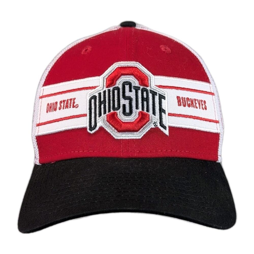 New Era Scarlet Ohio State Buckeyes 9FIFTY Trucker Snapback Hat Medium Large